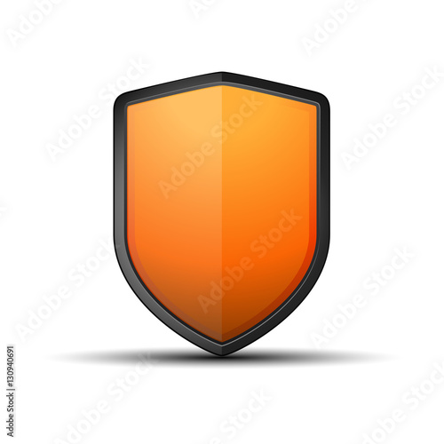 Free Download Orange Shield illustration - GFXLoad