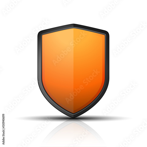 Free Download Orange Shield illustration - GFXLoad