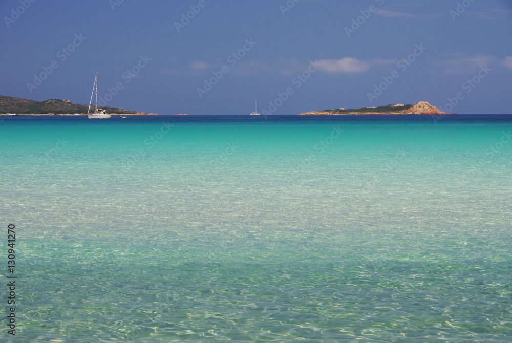 Turquoise water of the Sardinian sea