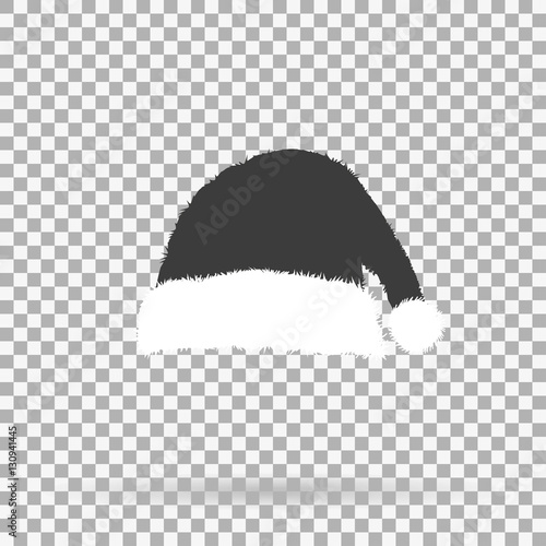 Santa Claus hat icon for Christmas and New Year on isolate background, vector illustration EPS10