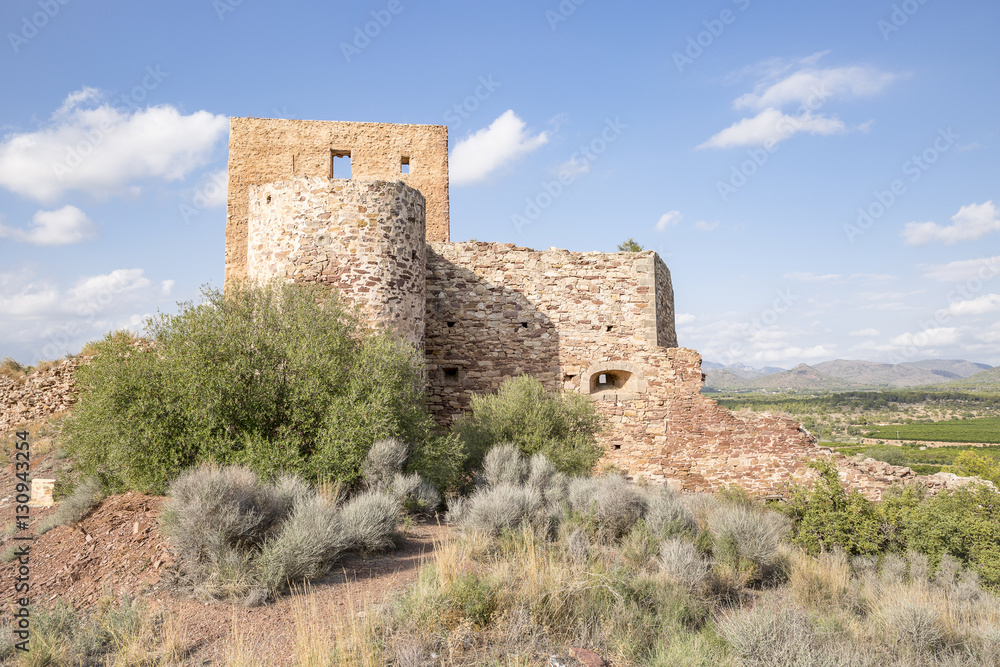 ancient castle in Torres Torres town, Province of Valencia, Spain
