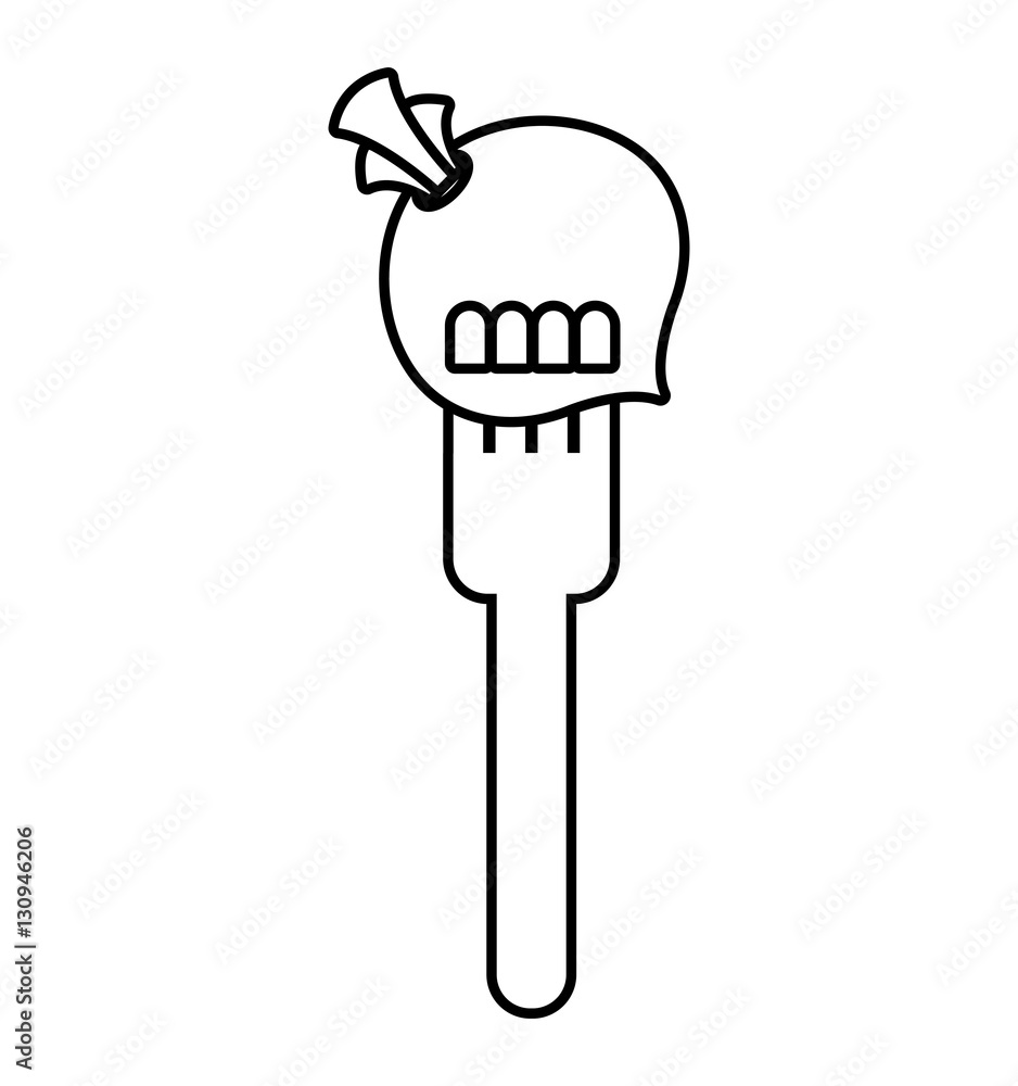 fork with onion fresh vegetable isolated icon vector illustration design fork with onion fresh vegetable isolated icon vector illustration design