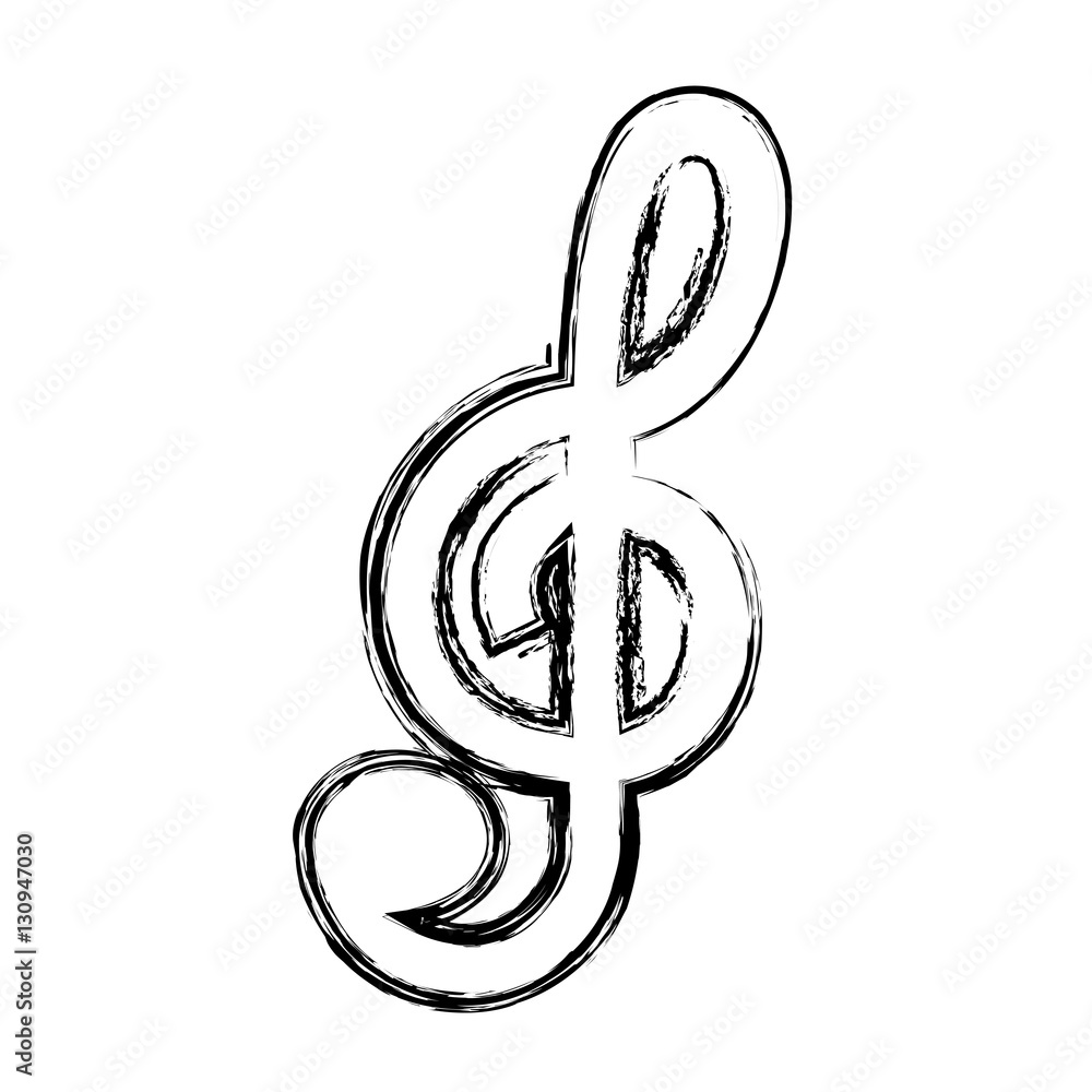 music note isolated icon vector illustration design