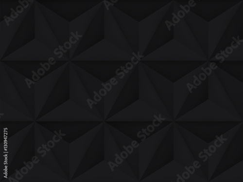 Vector triangles retro background, mesh gradient, dark geometric wallpaper, black pattern
