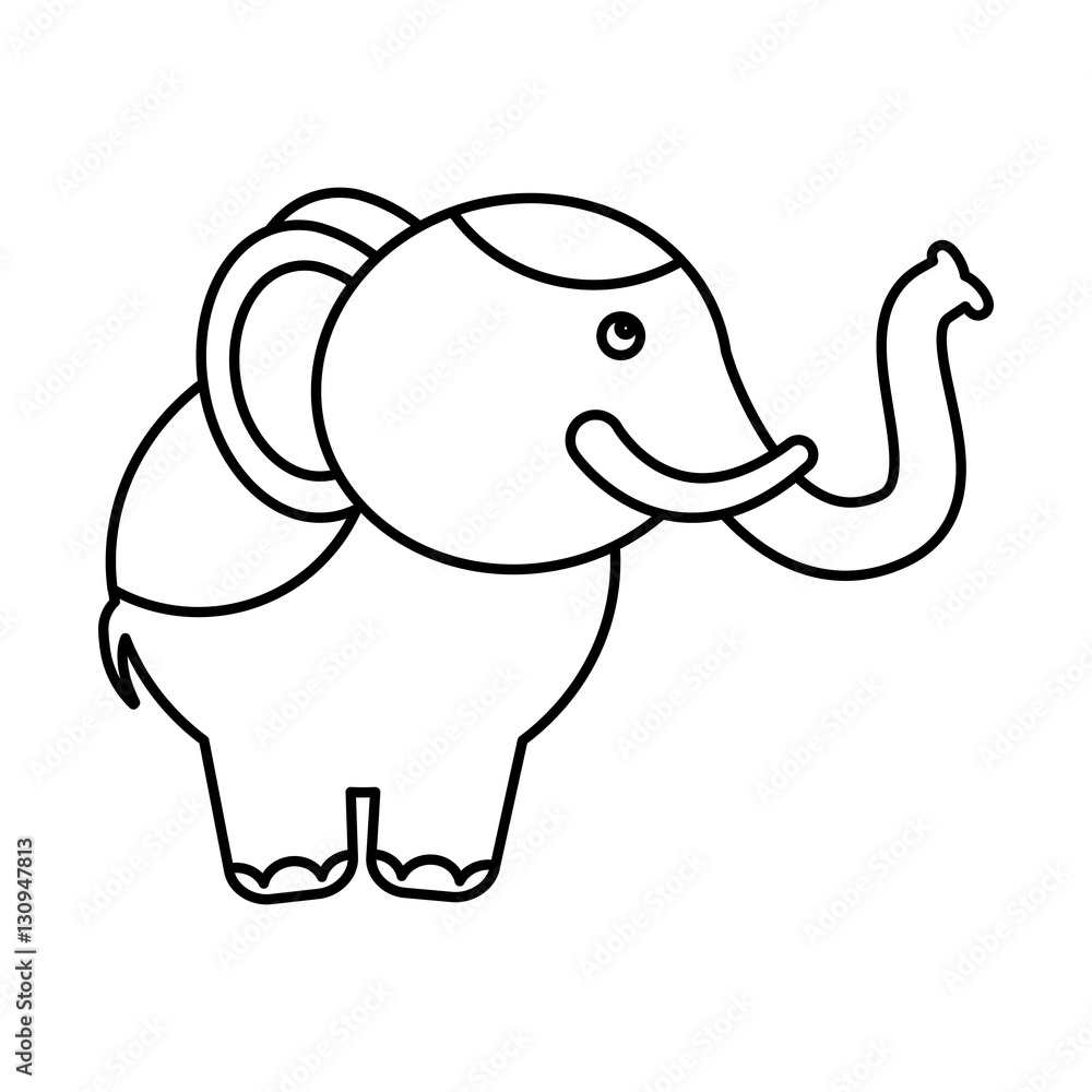 Fototapeta premium circus elephant isolated icon vector illustration design