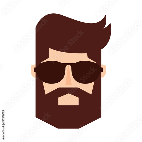 man character style hipster vector illustration design