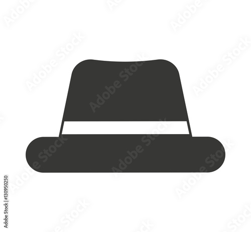 hat accessory hipster style vector illustration design