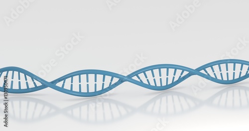 Simple DNA chain on white backgound