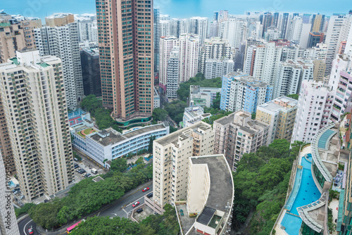 Hong Kong apartment block in China.