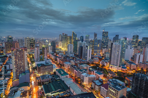 Manila city skyline nightview