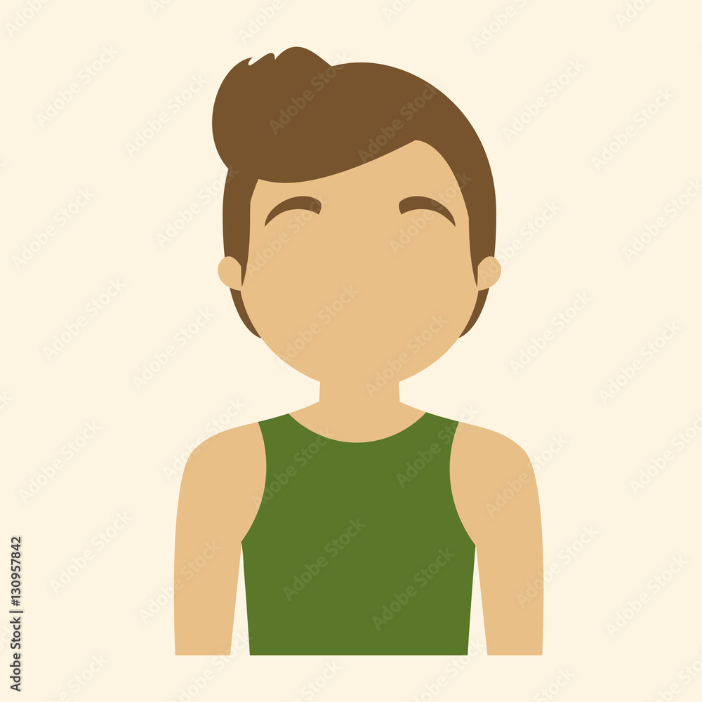 man with sleeveles shirt portrait icon image vector illustration design man with sleeveles shirt portrait icon image vector illustration design