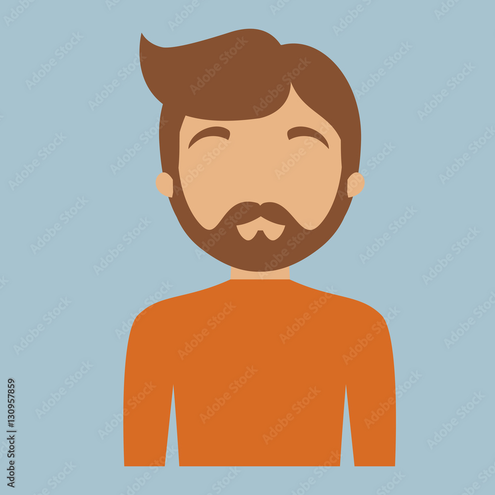 man with beard and sweater portrait icon image vector illustration design man with beard and sweater portrait icon image vector illustration design
