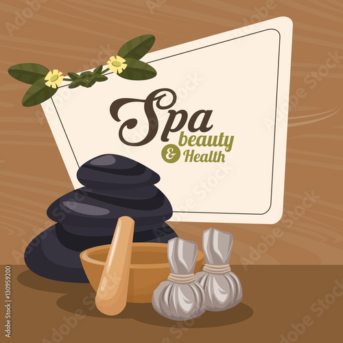 spa beauty and health herbal organic wellness vector illustration eps 10