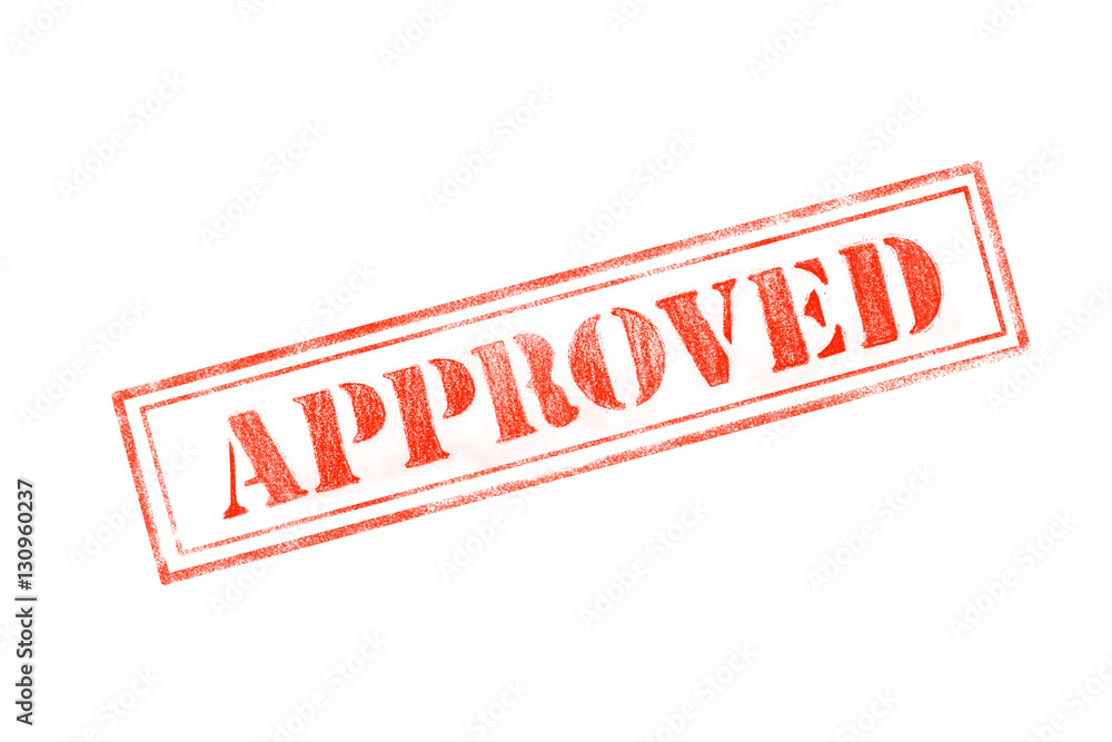 ‘APPROVED’ rubber stamp over a white background Stock Illustration