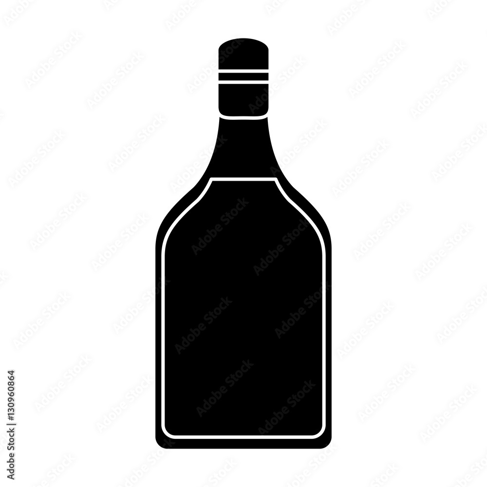 silhouette tequila bottle alcoholic beverage vector illustration eps 10 silhouette tequila bottle alcoholic beverage vector illustration eps 10