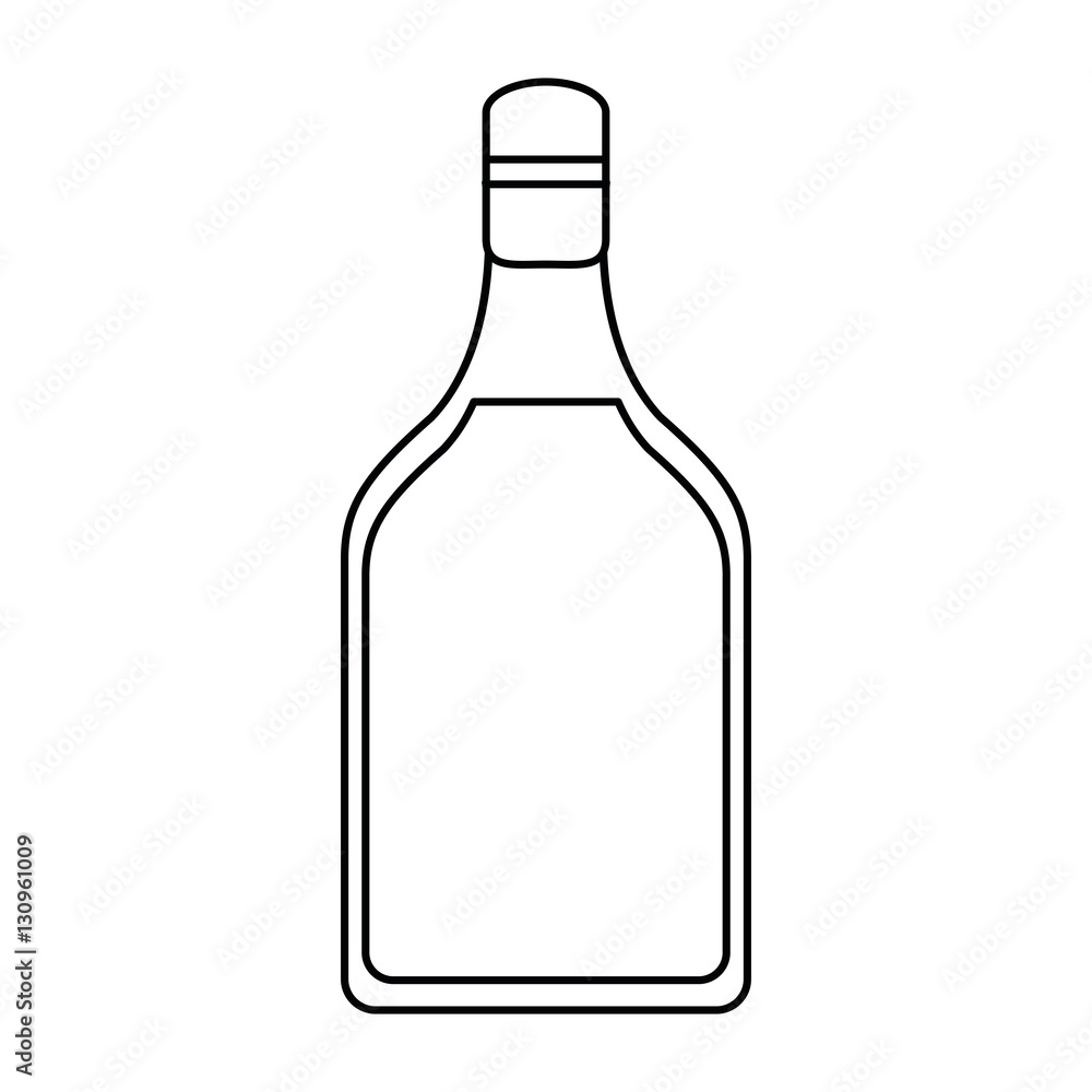 tequila bottle alcoholic beverage outline vector illustration eps 10 tequila bottle alcoholic beverage outline vector illustration eps 10