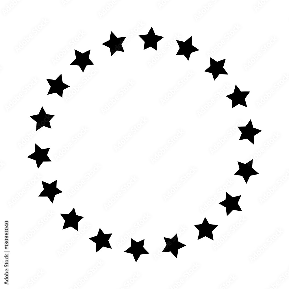 Stars in circle icon vector illustration graphic design - obrazy, fototapety, plakaty 