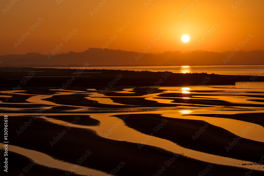 Fototapeta premium 真玉海岸の夕日