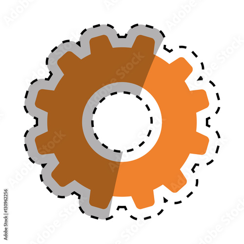 isolated gear piece icon vector illustration graphic design