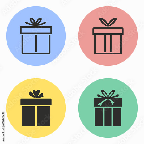 Gift Box icon set.