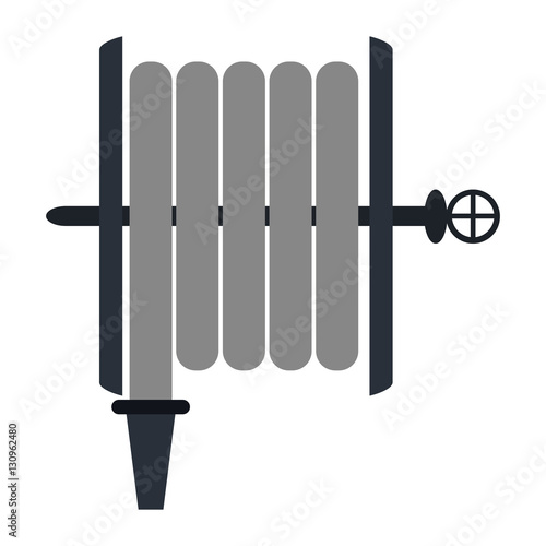 fire hose holding wall vector illustration eps 10