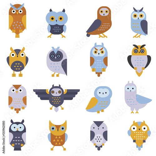 Wallpaper Mural Cartoon cute owl vector Torontodigital.ca