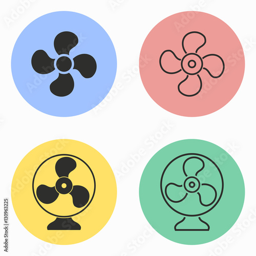 Fan icon set.