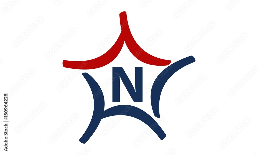 Star Letter N Stock Vector | Adobe Stock