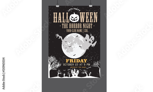 halloween night party invitation