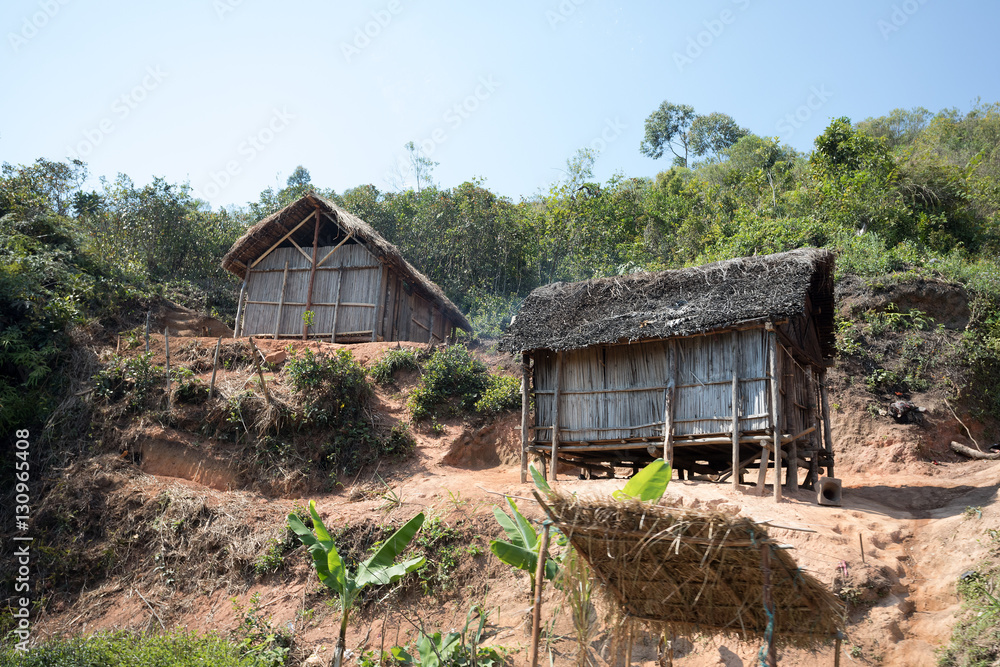 African malagasy huts in Andasibe region African malagasy huts in Andasibe region
