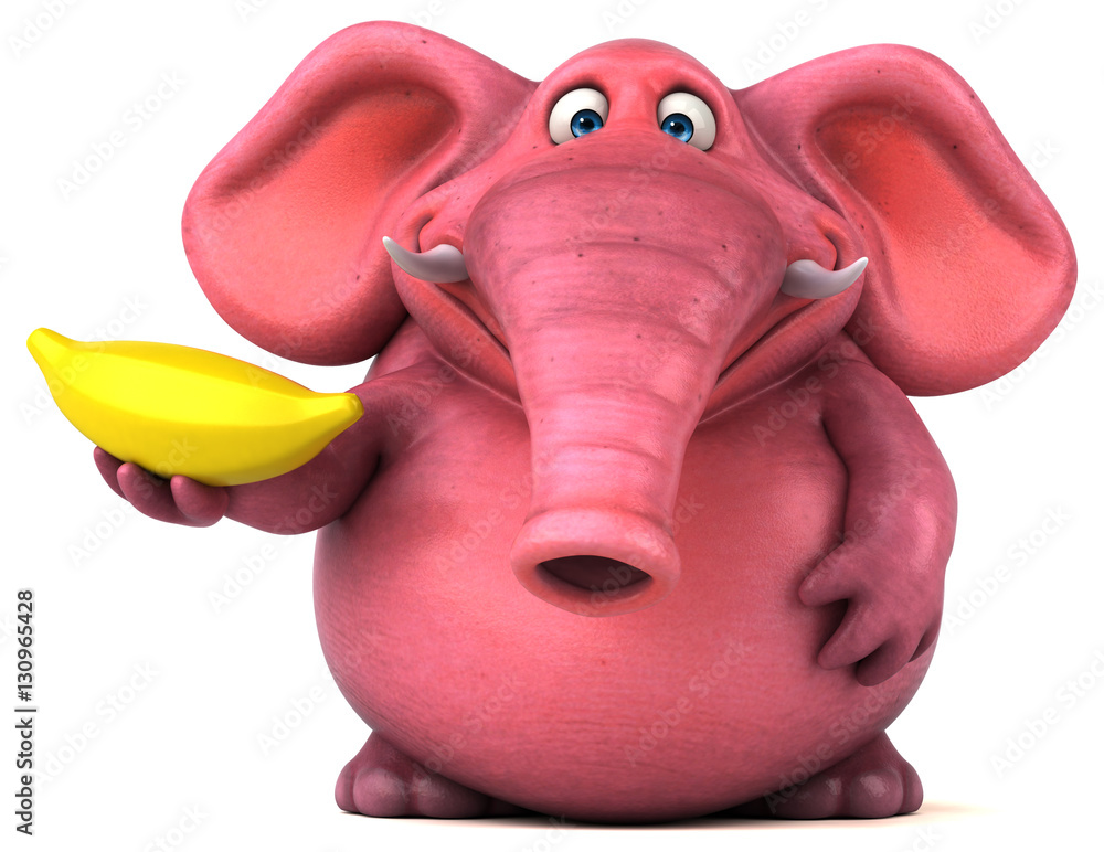Pink elephant - 3D Illustration Pink elephant - 3D Illustration