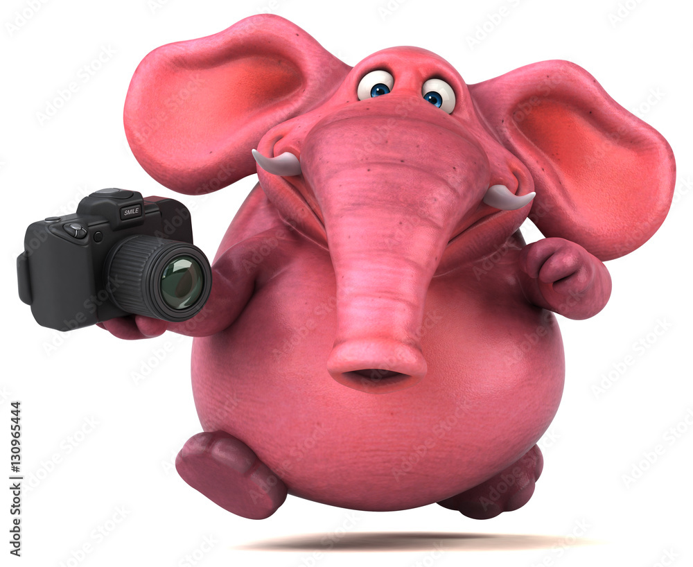 Pink elephant - 3D Illustration Pink elephant - 3D Illustration