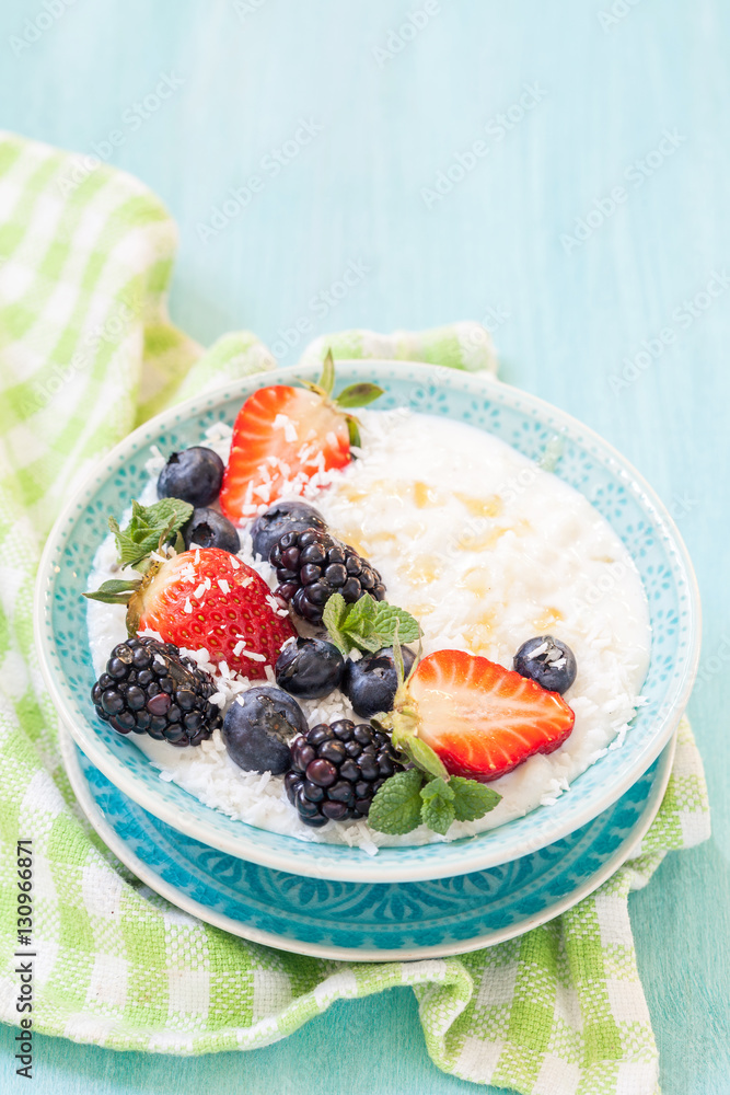 Rice porridge with coconut milk Rice porridge with coconut milk