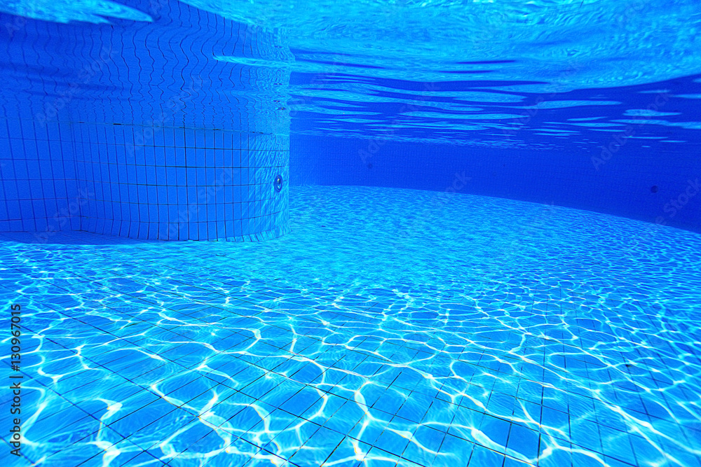 underwater in a swimming pool