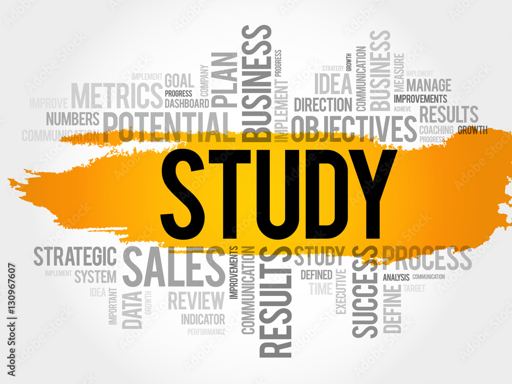 Obraz premium Study word cloud, business concept
