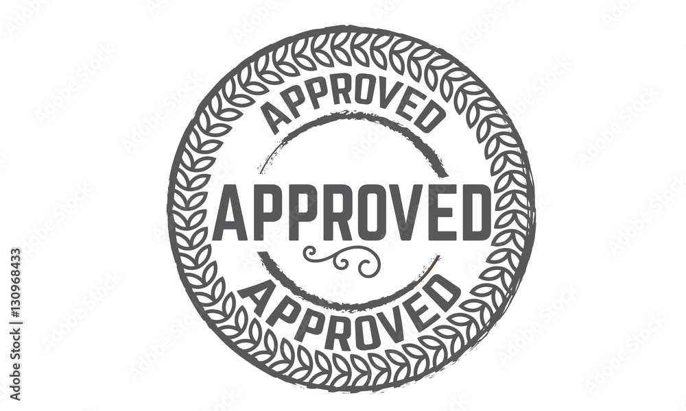 approved logo rubber stamp