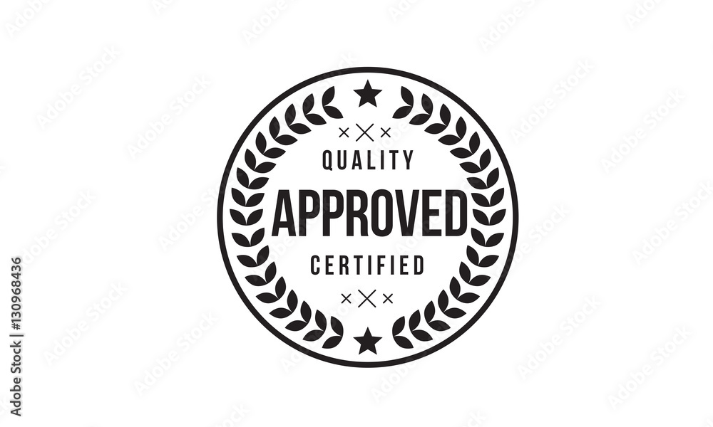 approved logo rubber stamp