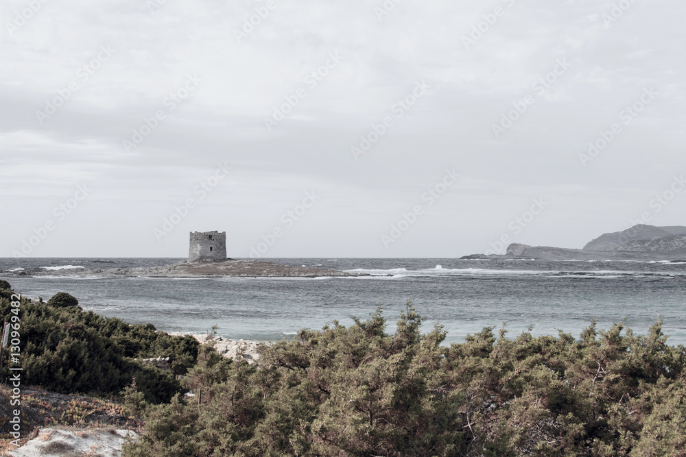 In Sardegna mare e cielo, acqua e rocce, acqua limpida, sole sull'isola.