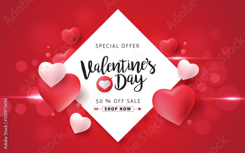 Valentines day sale background. Vector illustration.Wallpaper.flyers, invitation, posters, brochure, banners.
