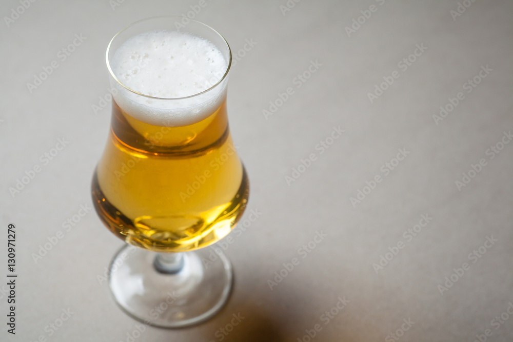 Light beer on gray Light beer on gray