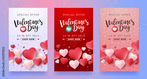 Valentines day sale background with icon set pattern. Vector illustration.Wallpaper.flyers, invitation, posters, brochure, voucher,banners.