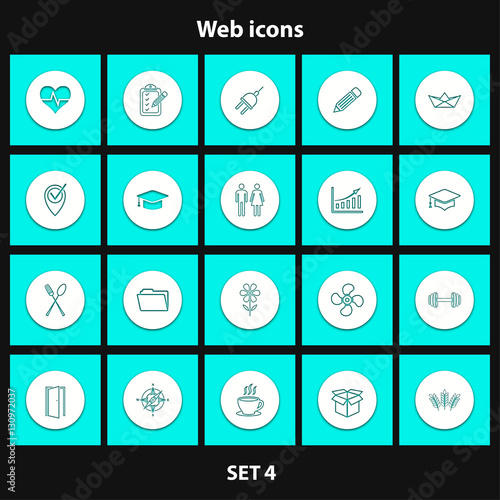 Set of web icons.