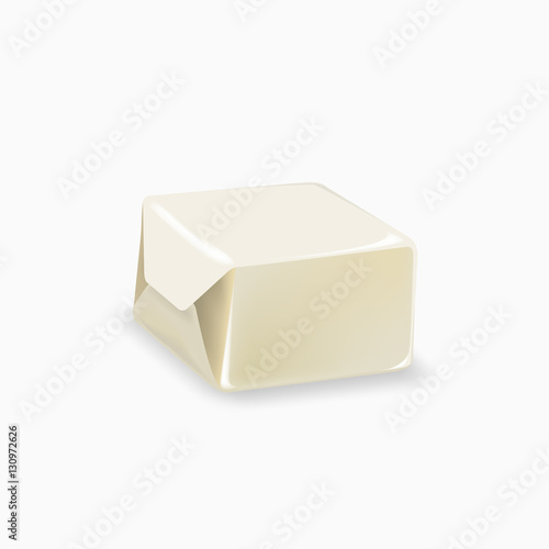 A box wrapped in a paper bag. Vector illustration