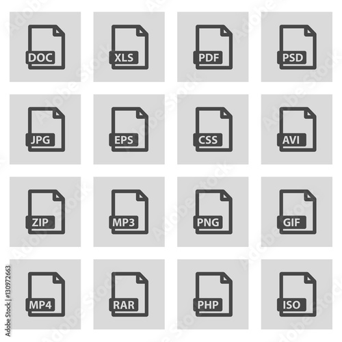 Vector line file type set