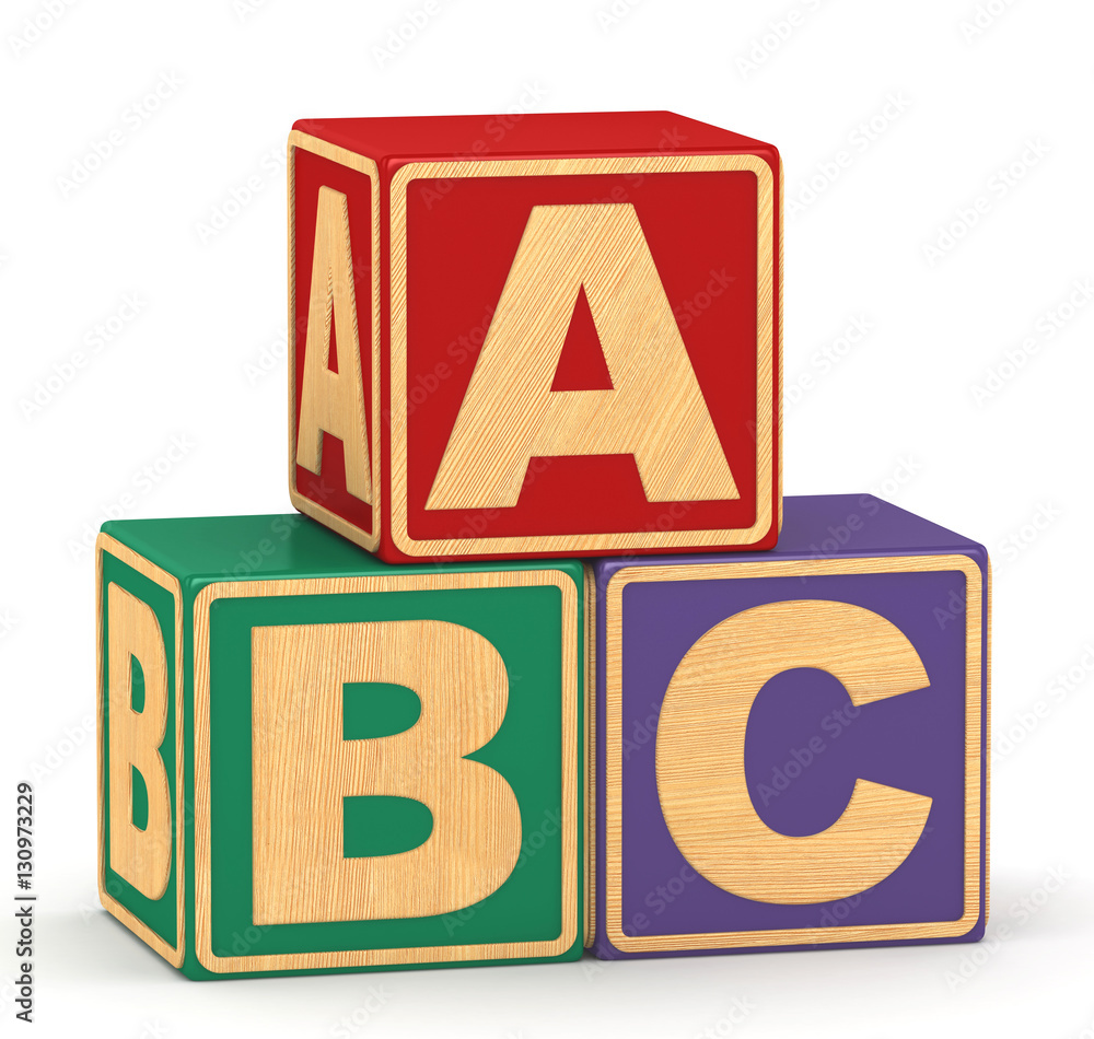 3d cubes alphabet on a white background 3d cubes alphabet on a white background