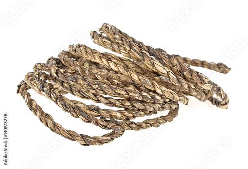 Natural rope isolated on white background