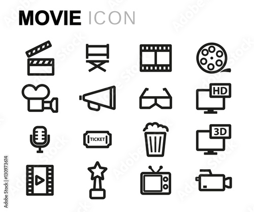 Vector line movie set