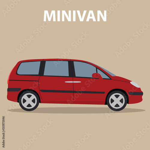 Car Minivan vehicle transport type design