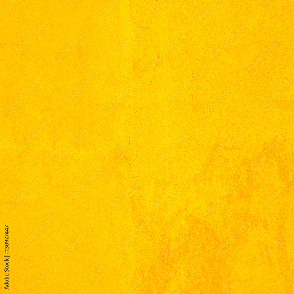 Concrete wall yellow color for texture background
