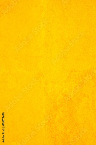 Concrete wall yellow color for texture background